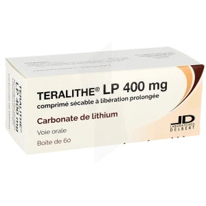 Teralithe Lp 400 Mg, Comprimé Sécable à Libération Prolongée