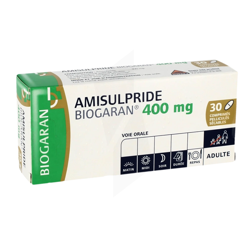 Amisulpride Biogaran 400 Mg, Comprimé Pelliculé Sécable