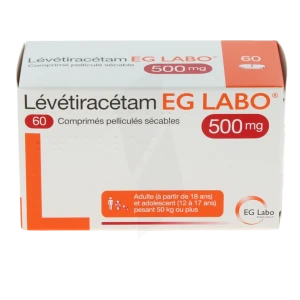 Levetiracetam Eg Labo 500 Mg, Comprimé Pelliculé Sécable