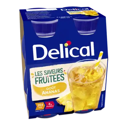 Delical Boisson Fruitée Nutriment Ananas 4 Bouteilles/200ml à Les Arcs