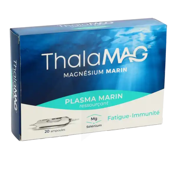 Thalamag Plasma Marin Eau De Mer Magnésium Sélénium Solution Buvable 20 Ampoules/10ml