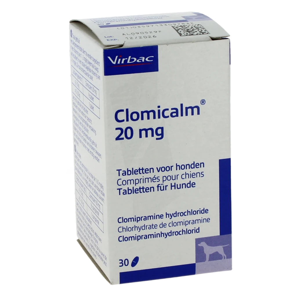 Clomicalm 20 Mg Comprimes Pour Chiens, Comprimé
