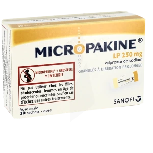 Micropakine L.p. 250 Mg, Granulés à Libération Prolongée En Sachet-dose