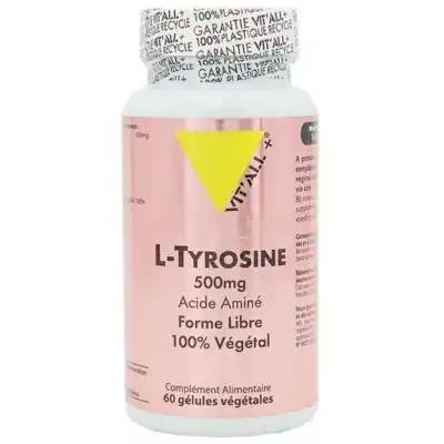 Vitall+ L-thyrosine 500mg Gélules Végétales B/60 à ANGLET