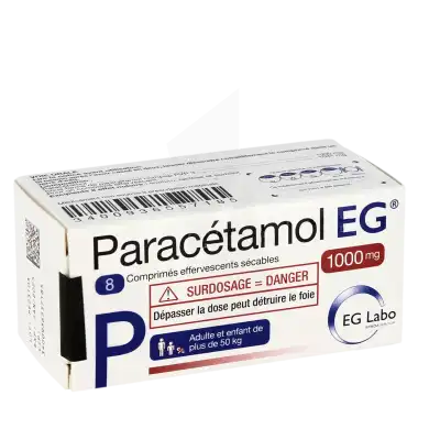 Paracetamol Eg 1000 Mg, Comprimé Effervescent Sécable à La-Mure