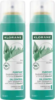 KLORANE CAPILLAIRE Shampooing sec Ortie + Vitamine E 2Sprays/150ml