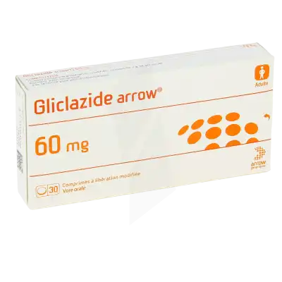 Gliclazide Arrow 60 Mg, Comprimé à Libération Modifiée à VILLERS-LE-LAC