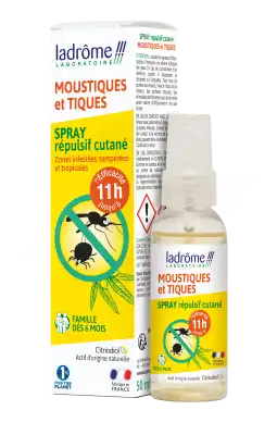 Ladrôme Spray Répulsif Moustiques Tiques 50ml à ANGLET