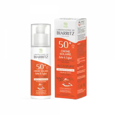 Laboratoires De Biarritz Algamaris Spf50+ Crème Solaire Bébé & Enfant Bio Fl Pompe/50ml à Toulouse