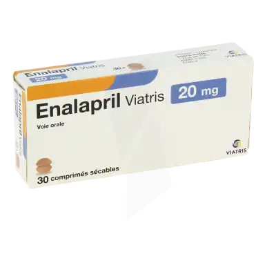 Enalapril Viatris 20 Mg, Comprimé Sécable à Nice