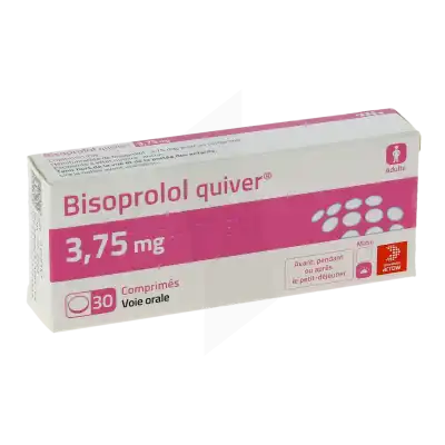 BISOPROLOL QUIVER 3,75 mg, comprimé