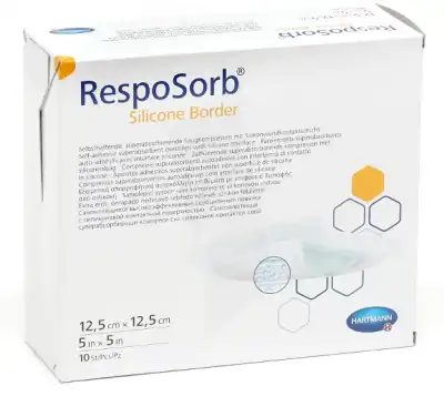 Resposorb® Silicone Border Pansement Hydrocellulaire Siliconé Adhésif 12,5 X 12,5 Cm - Boîte De 10 à Mérignac