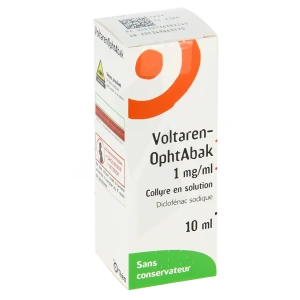 Voltarenophtabak 1 Mg/ml, Collyre En Solution