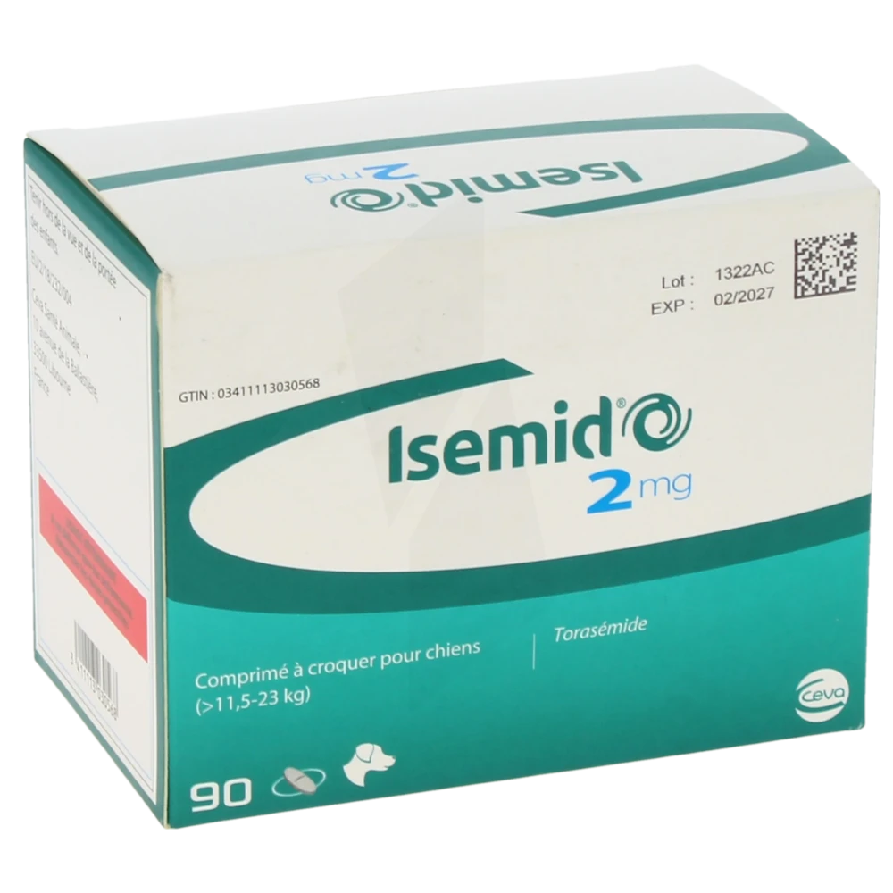 Isemid 2 Mg Comprime A Croquer Pour Chiens (> 11,5 Kg - 23 Kg), Comprimé à Croquer