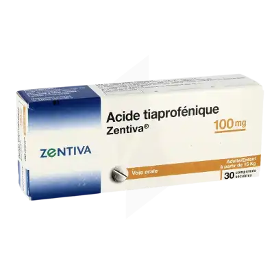 Acide Tiaprofenique Zentiva 100 Mg, Comprimé Sécable à Paris