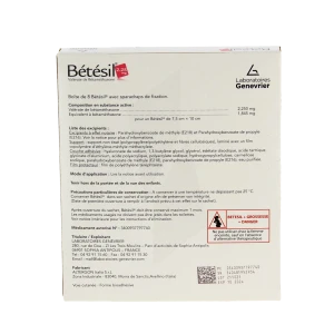 Betesil 2,250 Mg, Emplâtre Médicamenteux