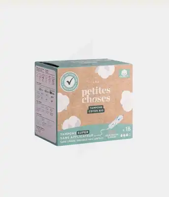 Les Petites Choses Tampon Coton Bio Flux Super Boite De 18 à Plaisir