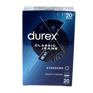 Durex Classic Jeans PrÉservatif LubrifiÉ B/20