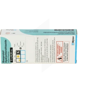 Bisoprolol/hydrochlorothiazide Viatris 5 Mg/6,25 Mg, Comprimé Pelliculé