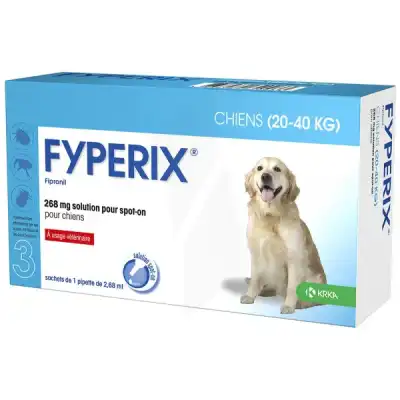 FYPERIX 268 MG SOLUTION SPOT-ON POUR CHIENS, Solution pour spot-on