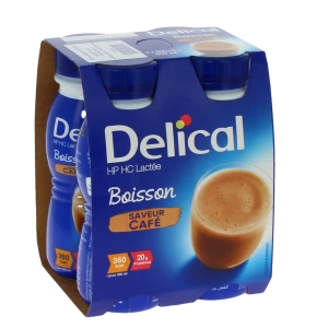 Delical Boisson Hp Hc Lactée Nutriment Café 4 Bouteilles/200ml