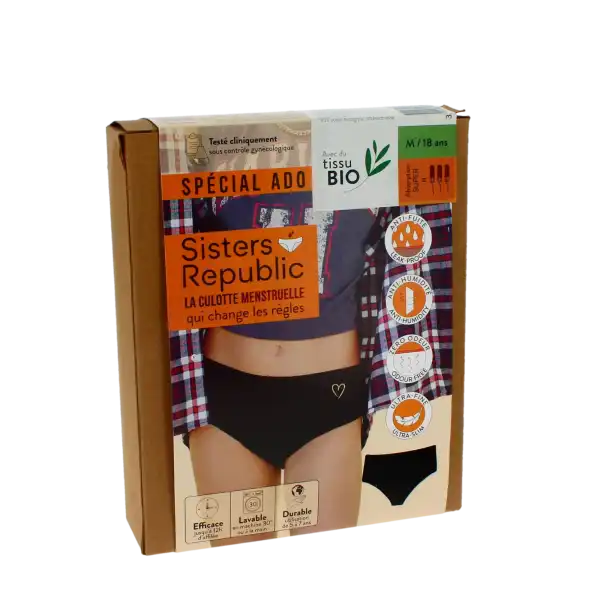Sisters Republic Tatoo Shorty Menstruelle Bikini Flux Super Coeur T18a/m