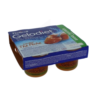 Delical Gelodiet Thé Pêche Sans Sucre 4 Pots/120g