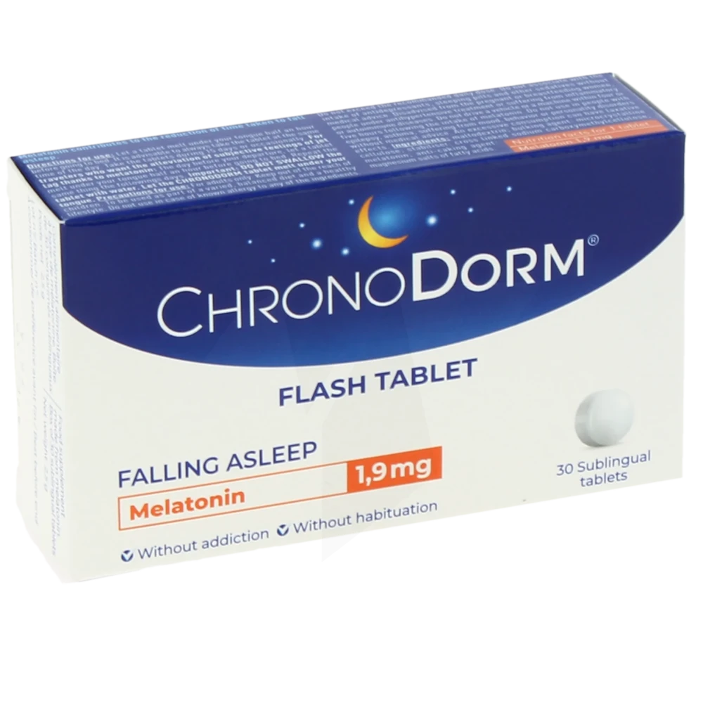 Chronodorm Mélatonine 1,9mg Comprimés Sublinguaux B/30