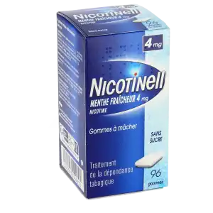 Nicotinell Menthe Fraicheur 4 Mg Sans Sucre, Gomme à Mâcher Médicamenteuse à Abbeville