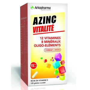 Azinc Vitalite Gél Dès 15 Ans 2fl/120