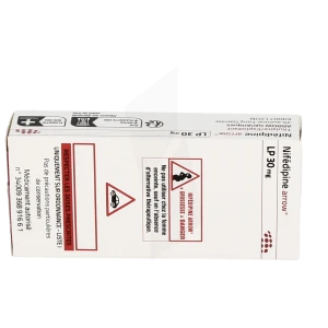 Nifedipine Arrow L.p. 30 Mg, Comprimé Pelliculé à Libération Prolongée