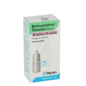 Brimonidine/timolol Viatris 2 Mg/ml + 5 Mg/ml, Collyre En Solution