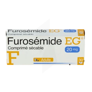 Furosemide Eg 20 Mg, Comprimé Sécable