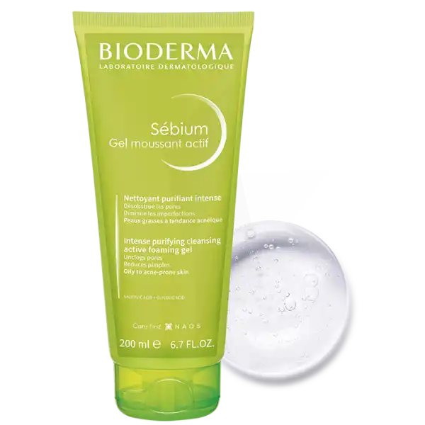 Bioderma Sébium Gel Moussant Actif Nettoyant Anti-imperfections Peau Grasse 200ml