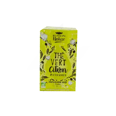 Romon Nature Infusion Thé Vert Citron Bio 16 Sachets à Muret