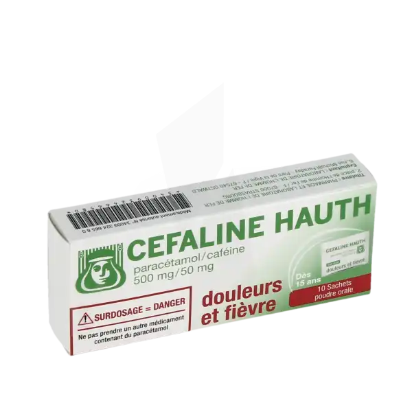 Cefaline Hauth 500mg/50mg, Poudre Orale En Sachet