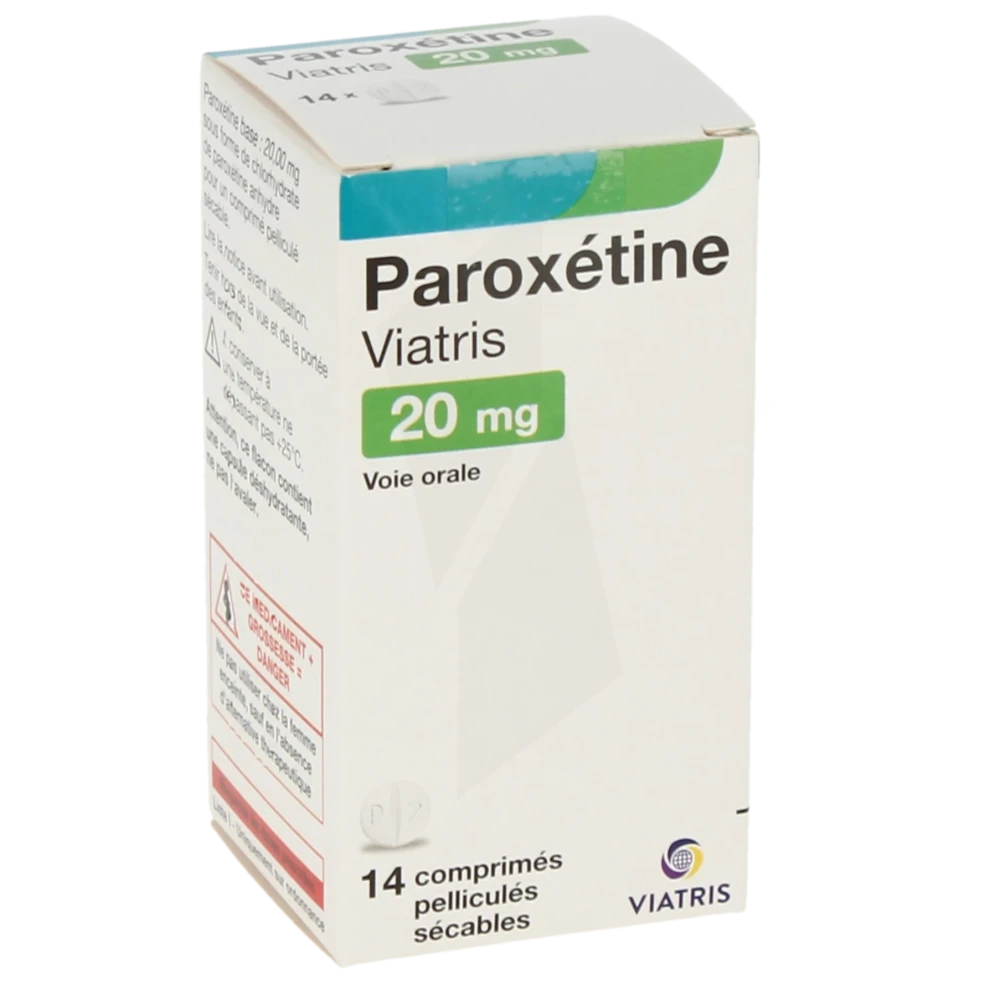Paroxetine Viatris 20 Mg, Comprimé Pelliculé Sécable