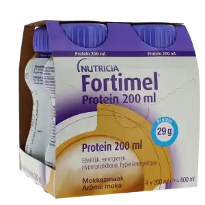 Fortimel Protein Nutriment Moka 4 Bouteilles/200 Ml à CHENÔVE