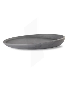 Assiette Silicone Marbré Granite Gray