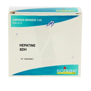 Boiron Hepatine 8dh Solution Buvable En Ampoules Boîte De 30 Ampoules