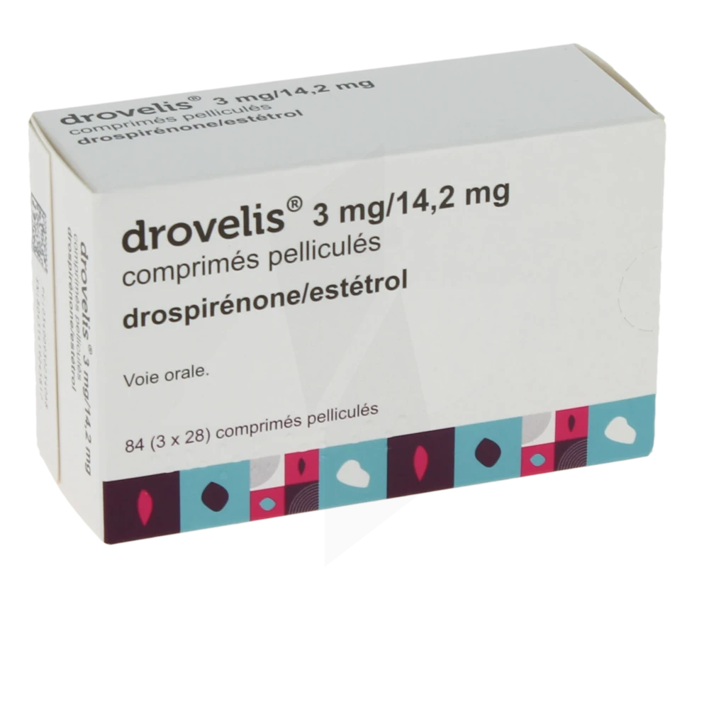 Drovelis 3 Mg/14,2 Mg, Comprimé Pelliculé