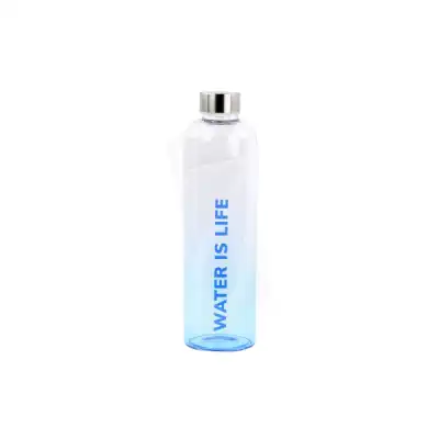 Yoko Design Bouteille en verre Water is life 1L