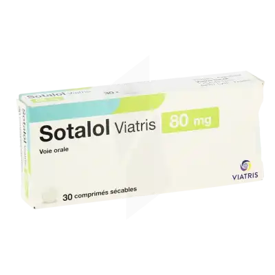 Sotalol Viatris 80 Mg, Comprimé Sécable à LA TREMBLADE