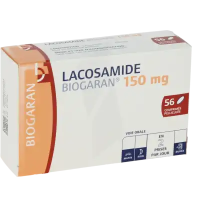 LACOSAMIDE BIOGARAN 150 mg, comprimé pelliculé