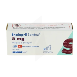 Enalapril Sandoz 5 Mg, Comprimé Sécable