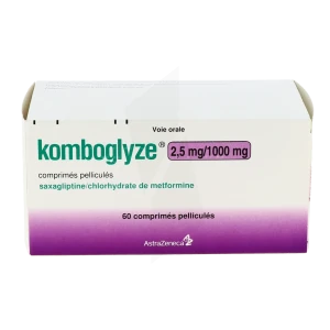 Komboglyze 2,5 Mg/1000 Mg, Comprimé Pelliculé