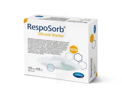 Resposorb® Silicone Border Pansement Hydrocellulaire Siliconé Adhésif 17,5 X 17,5 Cm - Boîte De 10 à SAINT-SAENS