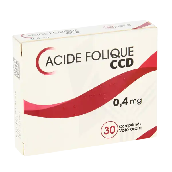Acide Folique Ccd 0,4 Mg, Comprimé