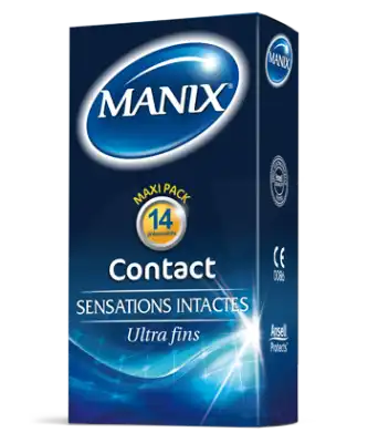 Manix Contact Préservatif avec réservoir lubrifiés B/14