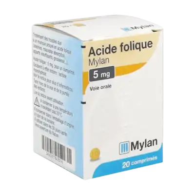 Acide Folique Viatris 5 Mg, Comprimé à TOURS